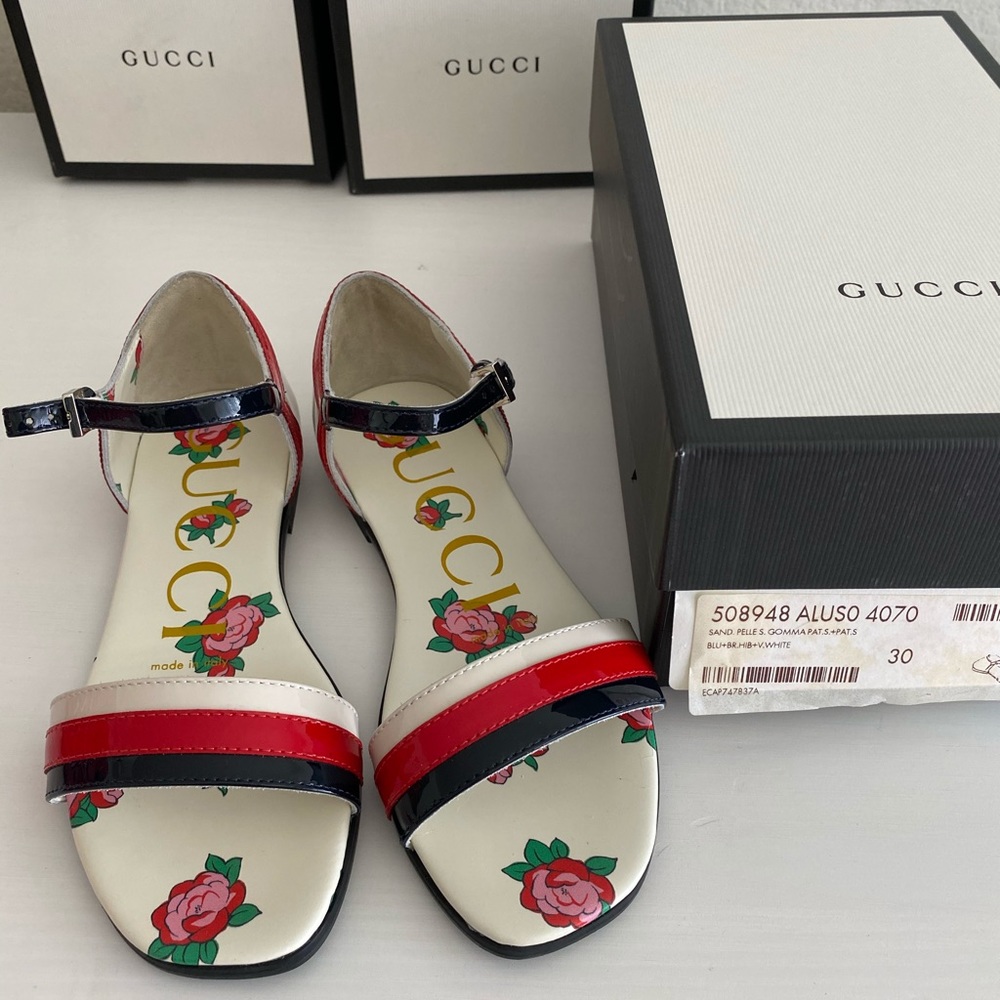 Kids Gucci Sandals- NEW US size 12-13